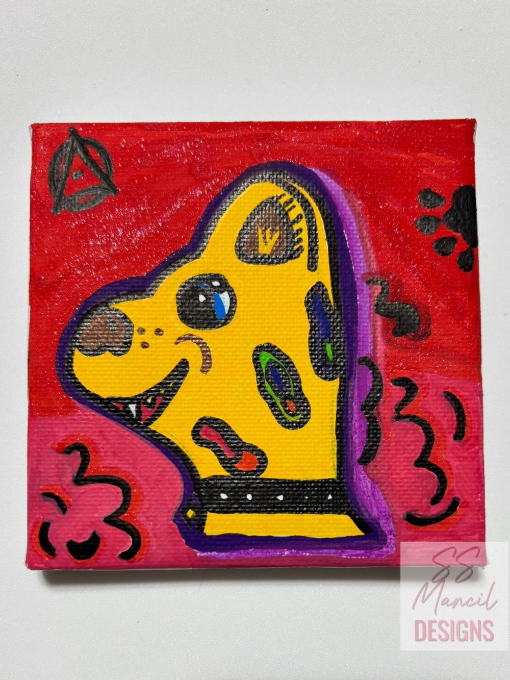 Fun Color Pop Animal Artwork Artist Home Accent Mini 3"x3"
